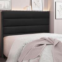 Cabeceira King 1,95m La Italiana Veludo - Pallazio Cor Preto - 4