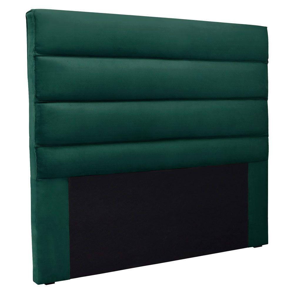 Cabeceira Queen 1,60m La Italiana Veludo Verde Floresta - Pallazio - 1