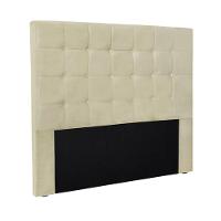 Cabeceira Queen Size 1,60m Tropea Veludo Bege Gran Belo - 1