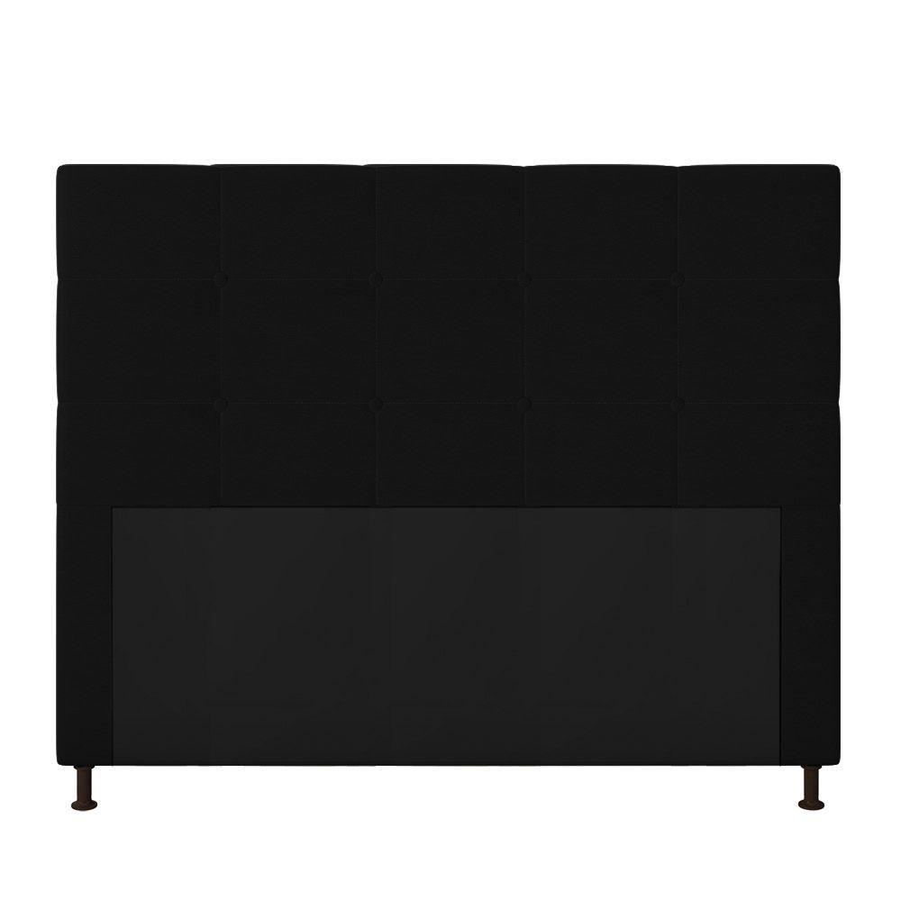 Cabeceira Cama Box Casal 140cm Corino Preto - 1