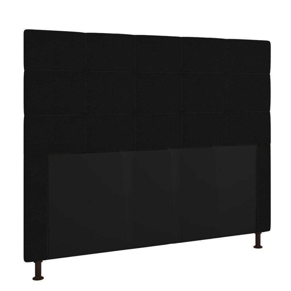 Cabeceira Cama Box Casal 140cm Corino Preto - 4