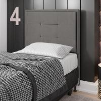 Cabeceira Onix Cama Box Solteiro 90cm Suede Grafite - 4