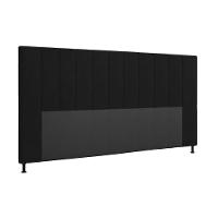 Cabeceira Cama Box King 195cm Suede Preto - 4