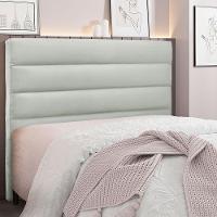 Cabeceira Solteiro 0,90m La Italiana Veludo Cinza Prata - Pallazio - 4