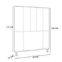 Cabeceira Cama Box Solteiro 90cm Suede Marrom - 2