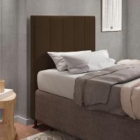 Cabeceira Cama Box Solteiro 90cm Suede Marrom - 3