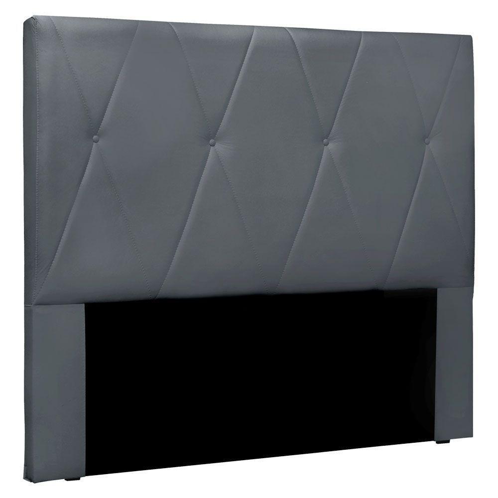 Cabeceira Solteiro 0,90m Aquilla Veludo Cinza Chumbo - Pallazio - 1