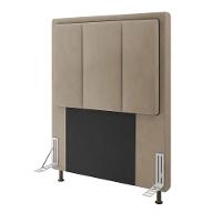 Cabeceira Opala Cama Box Solteiro 90cm Suede Bege - 1