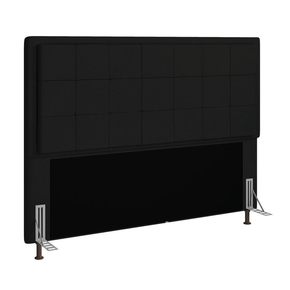 Cabeceira Onix Cama Box King 195cm Suede Preto - 3