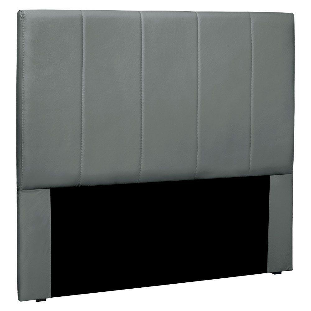 Cabeceira Queen 1,60m Ravenna Veludo Cinza Chumbo - 1
