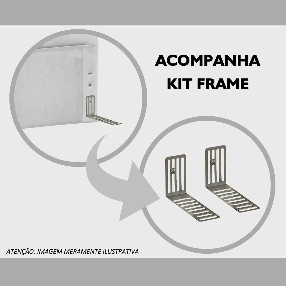 Cabeceira Cama Box Solteiro 90Cm Cristal Linho Cinza - 2