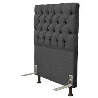 Cabeceira Cama Box Solteiro 90Cm Cristal Linho Cinza - 4