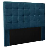 Cabeceira King 1,95m Verona Veludo Azul Marinho - 1