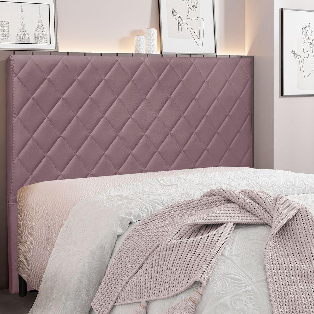 Cabeceira Queen 1,60m Esmeralda Veludo - Pallazio Uva - 4