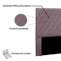 Cabeceira Queen 1,60m Esmeralda Veludo - Pallazio Uva - 5