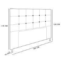 Cabeceira Cama Box Queen 160cm Suede Grafite - 2