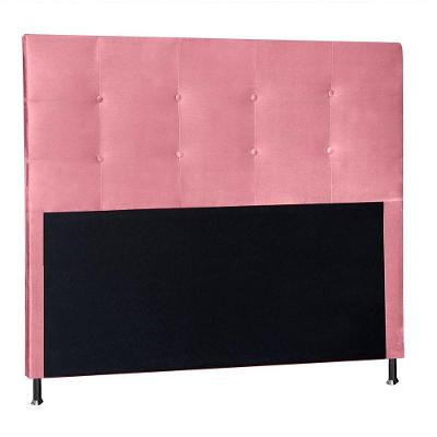 Cabeceira Casal 1,40m Berlim Suede Rosa