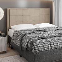 Cabeceira Onix Cama Box King 195cm Suede Bege - 5