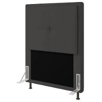 Cabeceira Ametista Cama Box Solteiro 90cm Suede Grafite - 1