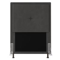 Cabeceira Ametista Cama Box Solteiro 90cm Suede Grafite - 3