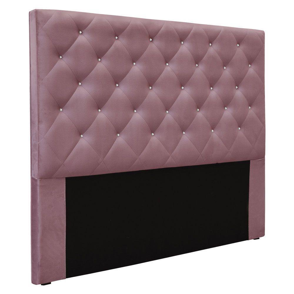 Cabeceira Queen 1,60m Tânia Veludo Uva - 1