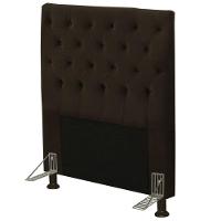 Cabeceira Cama Box Solteiro 90Cm Cristal Suede Chocolate - 1