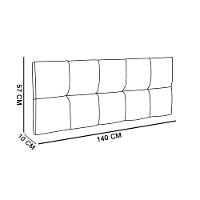 Cabeceira Painel Nina Para Cama Box Casal 140 Cm Linho Areia A27 - 2