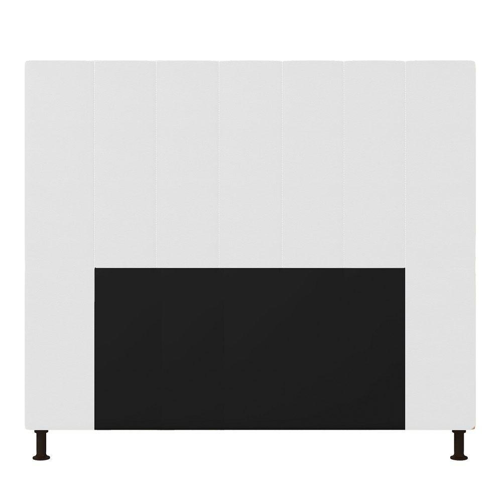 Cabeceira Cama Box Casal 140cm Corino Branco - 1