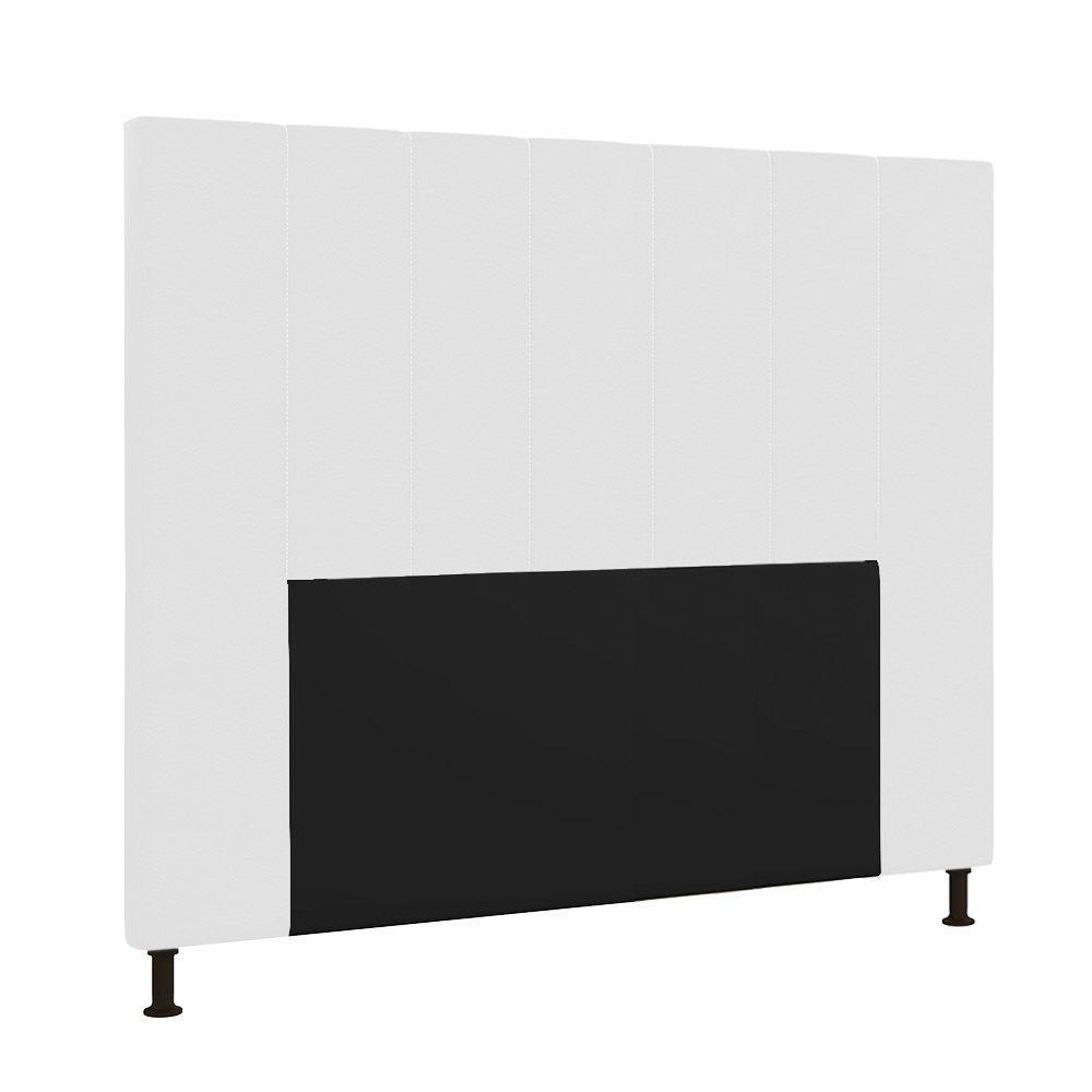 Cabeceira Cama Box Casal 140cm Corino Branco - 4