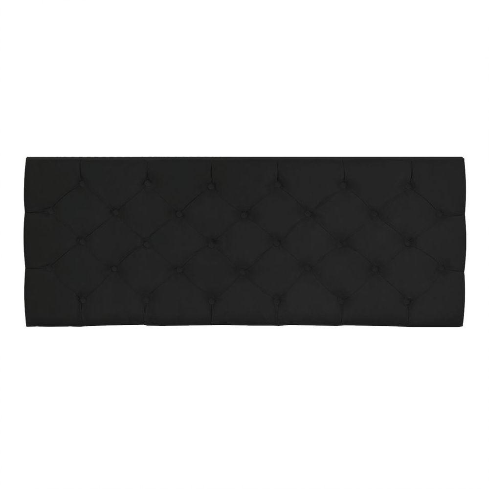 Cabeceira Painel Capitonê Solteiro 0,90m Jade Suede Cor Preto - 5