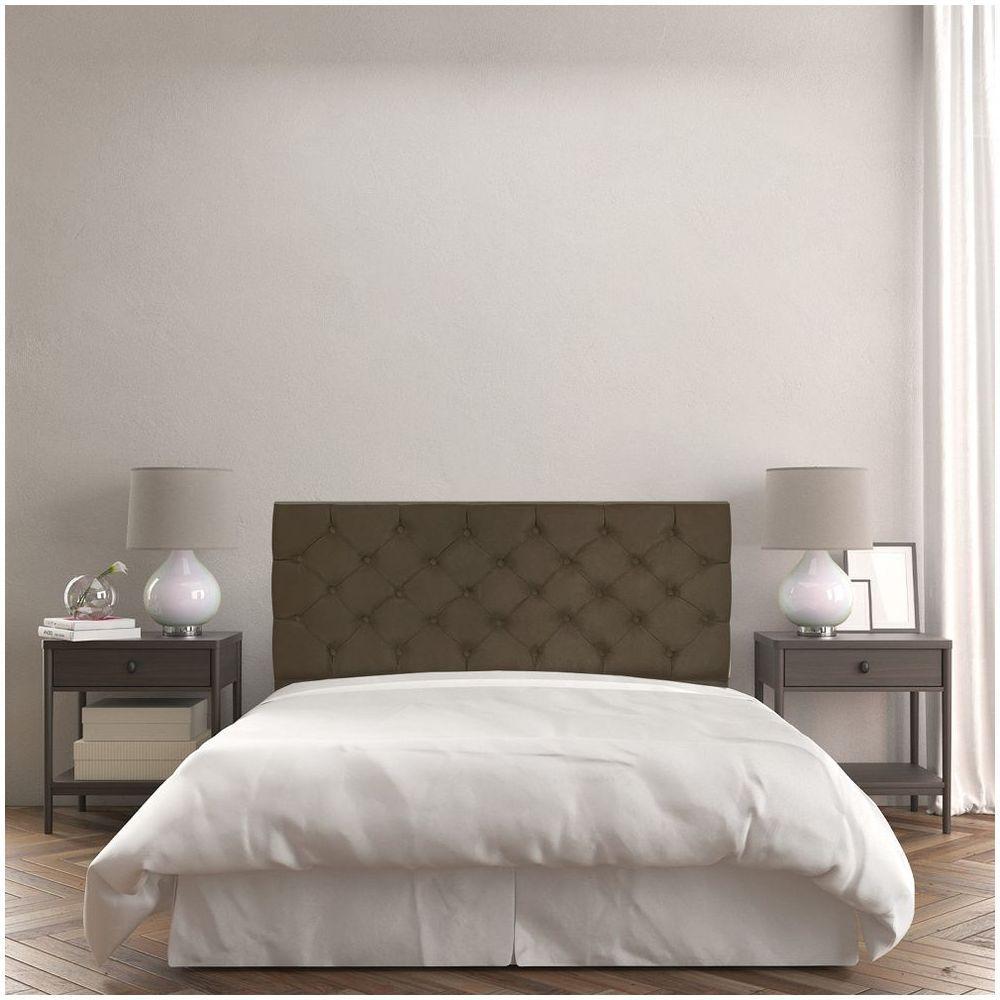 Cabeceira Painel Capitonê Solteiro 0,90m Jade Suede Cor Marrom - 6