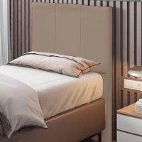 Cabeceira Solteiro 90Cm Pérola D10 Suede Bege - 5