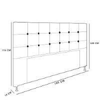 Cabeceira Cama Box King 195cm Suede Preto - 2