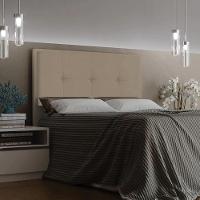 Cabeceira Ametista Cama Box King 195cm Suede Bege - 3