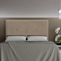 Cabeceira Ametista Cama Box King 195cm Suede Bege - 4