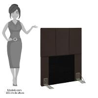 Cabeceira Solteiro 90Cm Pérola D10 Suede Marrom - 2