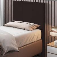 Cabeceira Solteiro 90Cm Pérola D10 Suede Marrom - 8