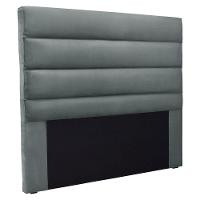 Cabeceira Solteiro 0,90m La Italiana Veludo Cinza Chumbo - 1