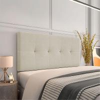 Cabeceira Painel Nina Para Cama Box Casal 140 Cm Linho Grosso Bege A19 - 5