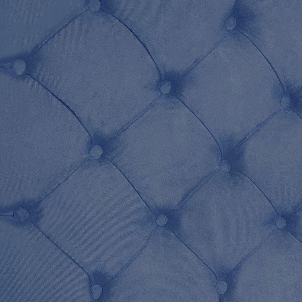 Cabeceira Painel Capitonê Queen 1,60m Jade Suede - Pallazio Cor Azul Marinho - 4