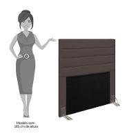 Cabeceira Solteiro 90Cm Rubi D10 Suede Marrom - 2
