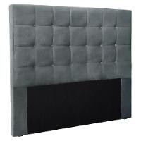 Cabeceira Queen 1,60m Verona Veludo Cinza Chumbo - 1