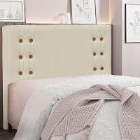 Cabeceira Casal 1,40m Genova Veludo Pallazio Bege - 4