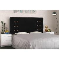 Cabeceira Gênova Para Cama Box Solteiro 90cm Suede Preto - 4