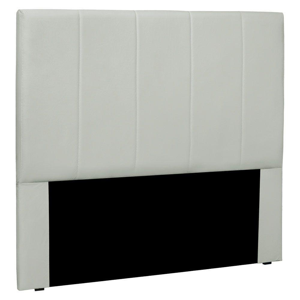 Cabeceira King 1,95m Ravenna Veludo Cinza Prata - 1