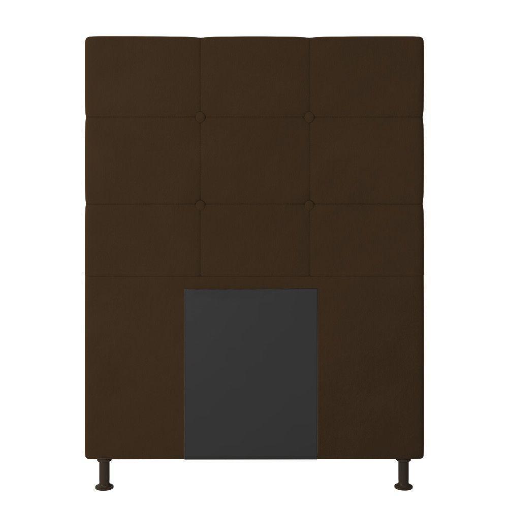 Cabeceira Cama Box Solteiro 90cm Suede Marrom - 3