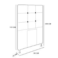 Cabeceira Cama Box Solteiro 90cm Suede Marrom - 2