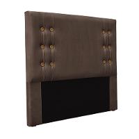 Cabeceira Casal 1,40m Kors Veludo Marrom Gran Belo - 1