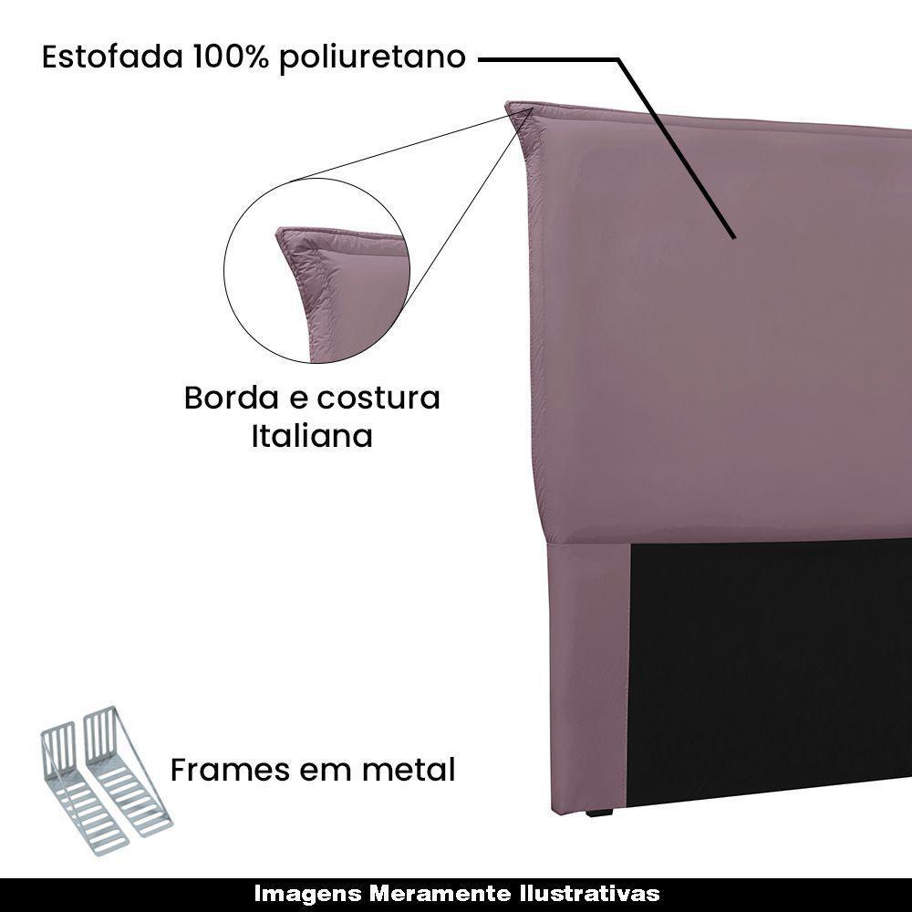 Cabeceira Queen Size 1,60m Trento Veludo Uva Gran Belo - 4