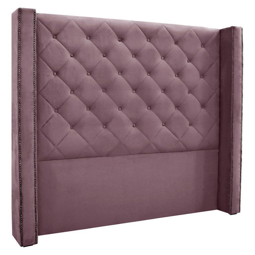 Cabeceira King 1,95m Vicenza Veludo Uva - 1